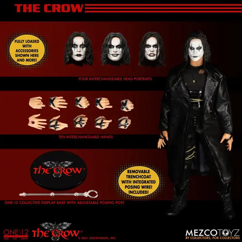 

[in stock]Original Mezco Toyz ONE:12 COLLECTIVE The Crow Action Figures Collection Model Toys Gift