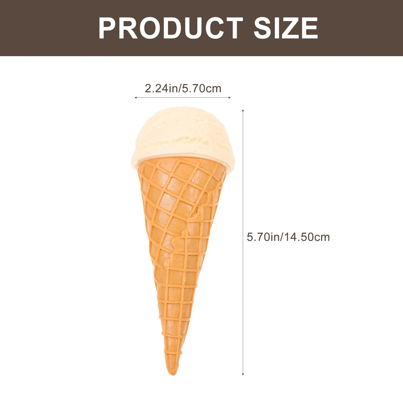 Simulation Ice Cream Simulated Adornment Artificial Cone Toy Decorate Pretend Model Pvc Prop Party Favors Child