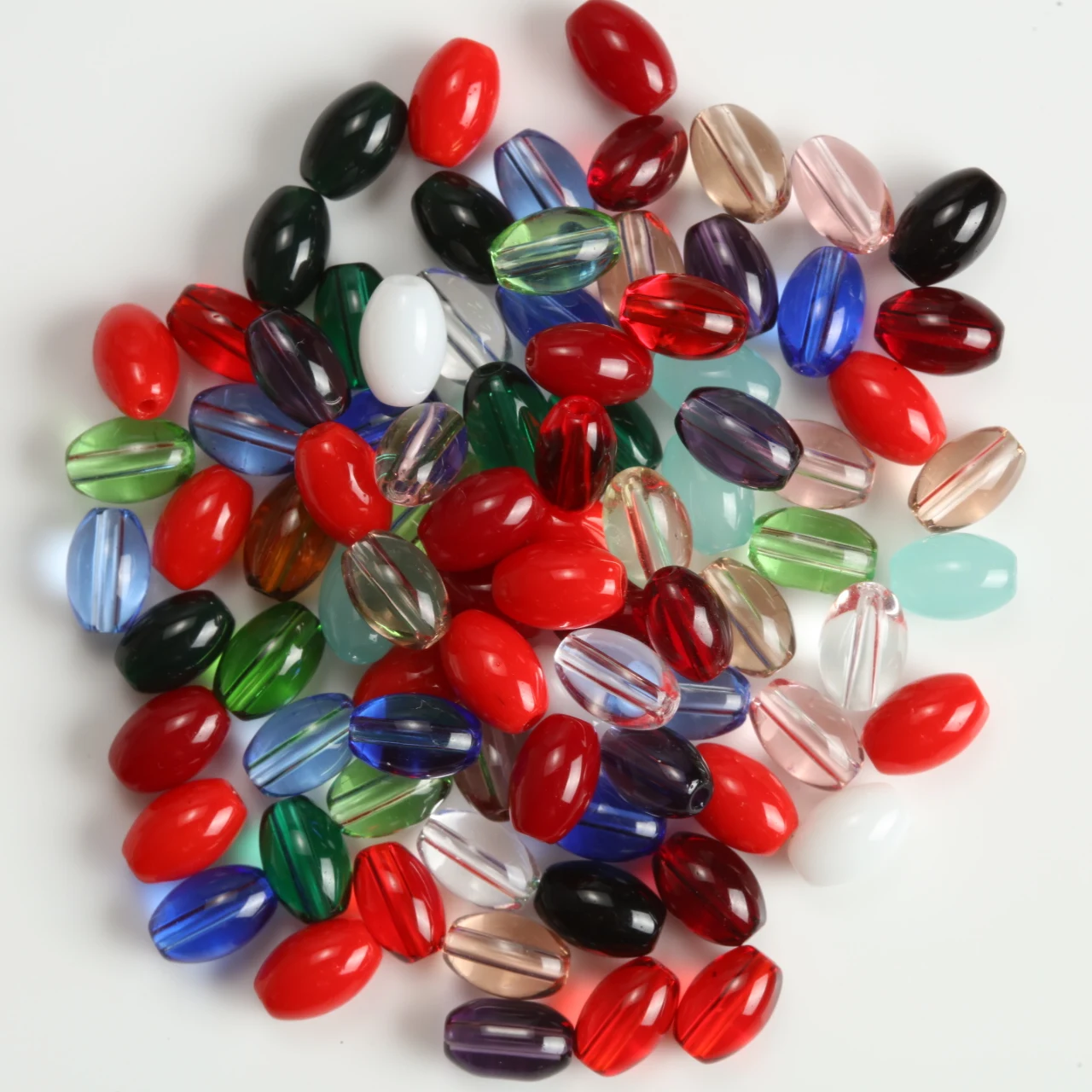 Oval Rice Grains Glass Beads 6x9mm 80-640pcs Bulk Loose Spacer Beads Handmade DIY Bracelet  For Jewelry Making Supplies
