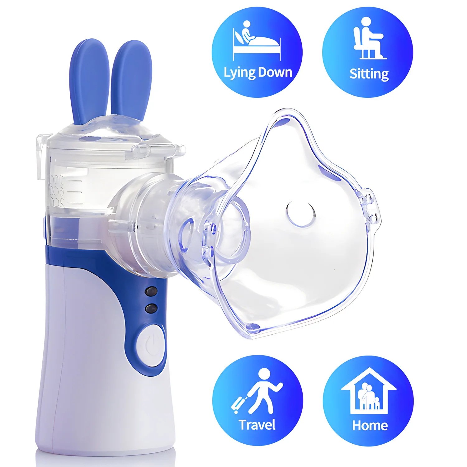Nebulizador Portátil Ultrasónico Silencioso, Inhalador Médico Portátil Atomizador para Niños y Adultos, Cuidado de la Salud