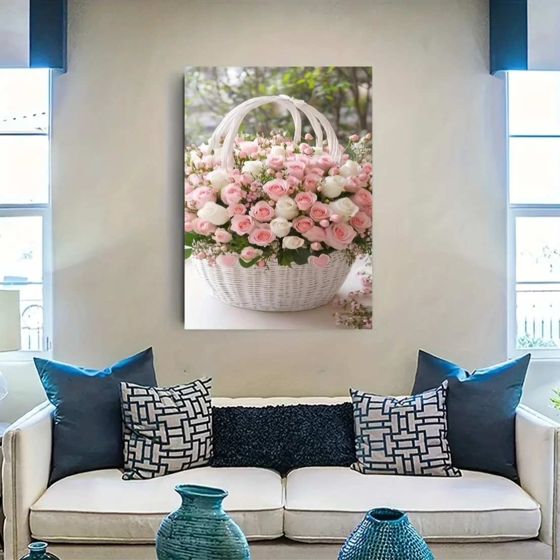 Puzzle da 1000 pezzi con rosa rosa e floreale con pezzi a forma di cuore - Gioco spesso e impegnativo per adulti e adolescenti, fiore vibrante