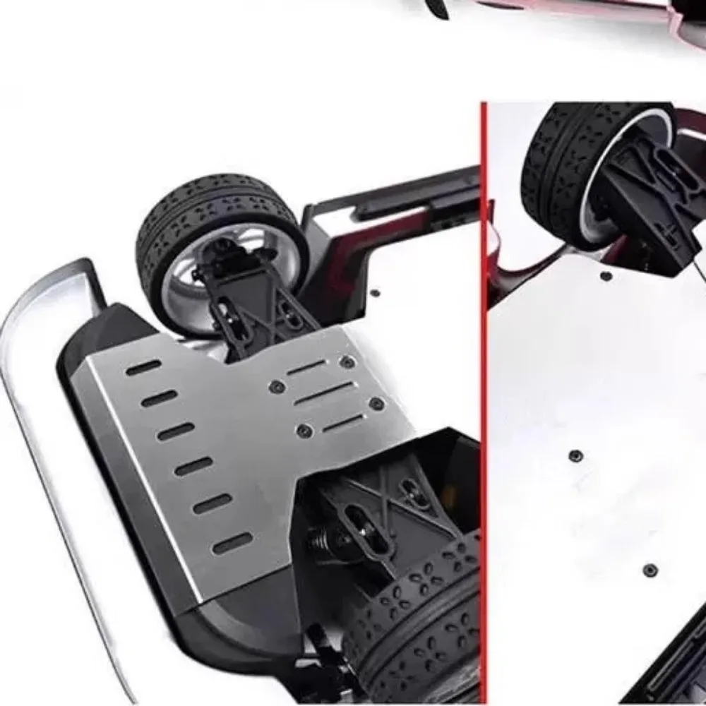 MJX 7303 1/7 RC Auto Pezzi di Ricambio Rally Auto Piatto di Protezione Anteriore e Posteriore Protezione Inferiore Armatura In Metallo 7303 Armatura del Telaio