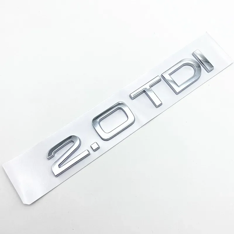 3D ABS Letters 2.0TDI 2.5TDI 3.0TDI 35TDI 40TDI 45TDI 50TDI Emblem for Audi A1 A3 A4 A5 A6 A7 A8 Q2 Q3 Q5 Q7 Car Trunk Sticker