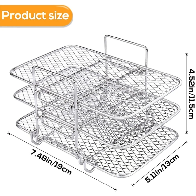 Accesorios para freidora material acero inoxidable, estantes para freidora estantes multicapa