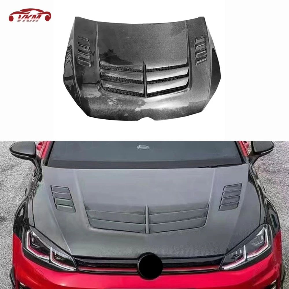 

Carbon Fiber Front Engine Hood Vent Cover Engine Bonnets for Volkswagen Golf 7 7.5 2014-2021 FRP Body Kits Car Accessories