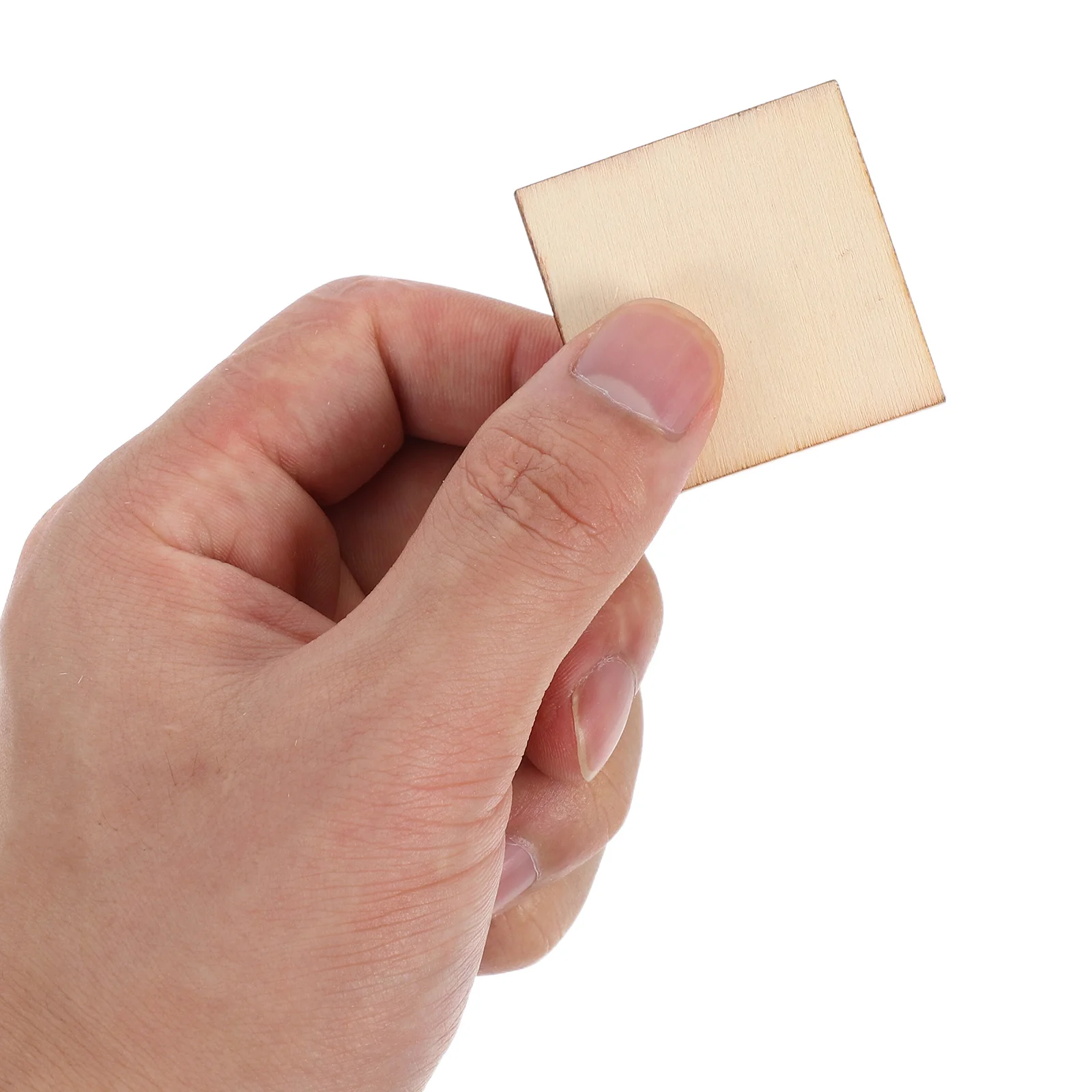 

75Pcs Blank Square Wood Pieces Unfinished Crafting Decor Engraving DIY Projects Versatile Wooden Supplies Square Wooden Decor