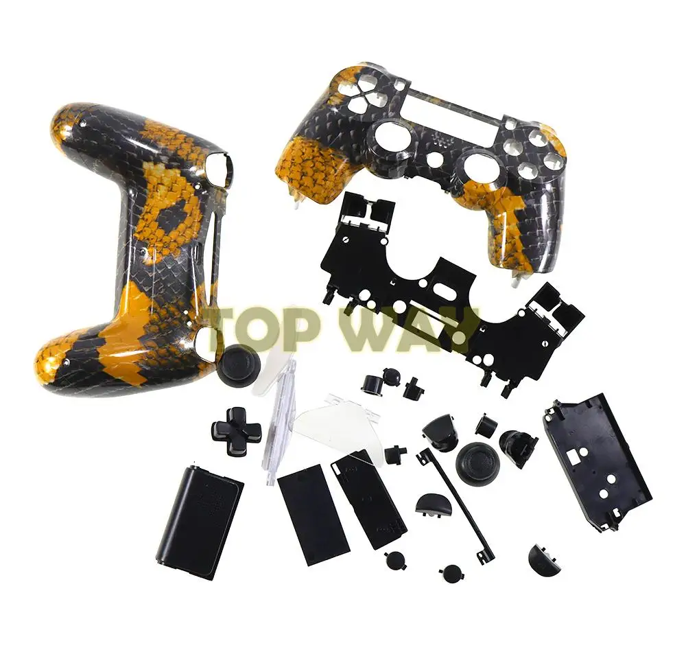 1 Juego de camuflaje para Playstatios 4 JDS 001 JDM 011 versión carcasa reemplazos para controlador PS4 carcasa botones