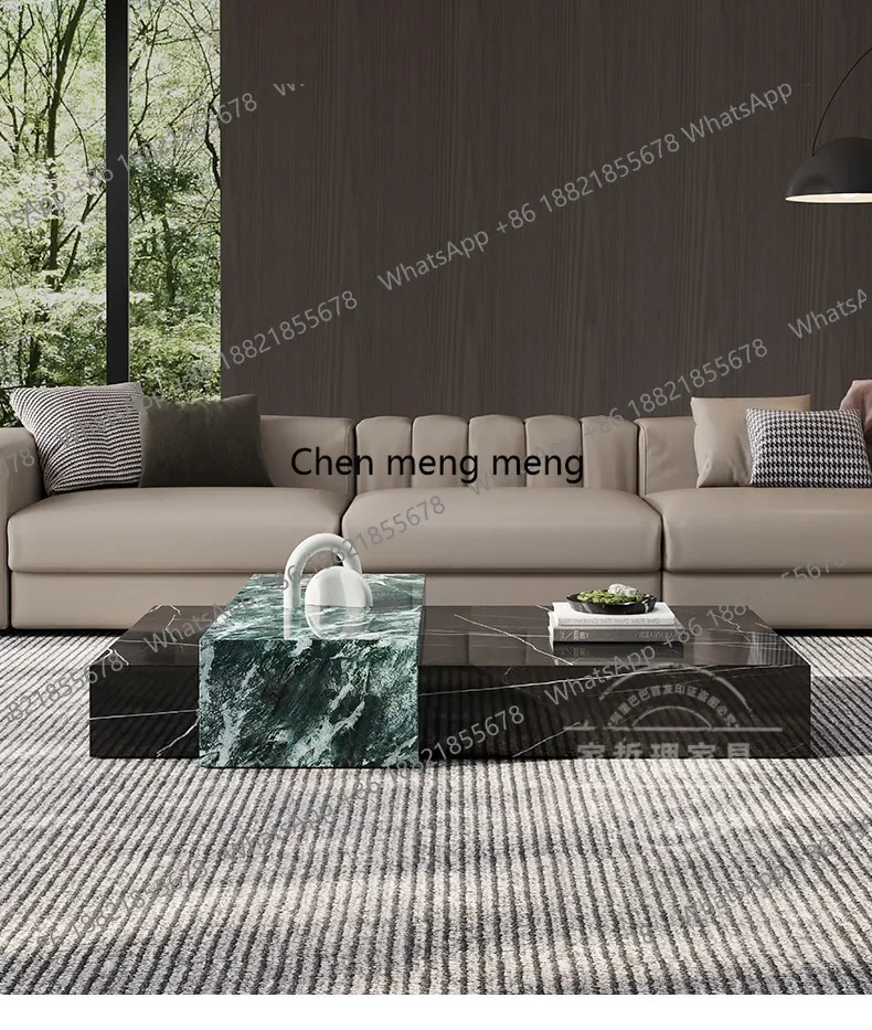 

Стильный мраморный журнальный столик для гостиной в стиле ваби-саби, современный, креативный, с элементами художественного оформления, по выгодной цене.