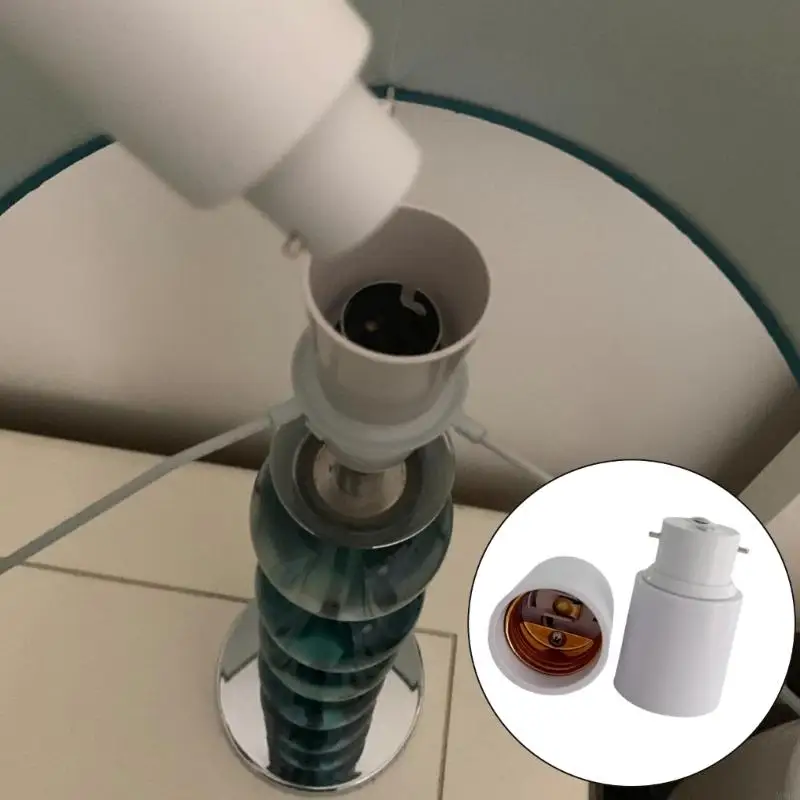 LED Bulb Light Holder Converter Socket Compact B22 to E27 Screw Bulb Socket Adapter Converter Easy Installation