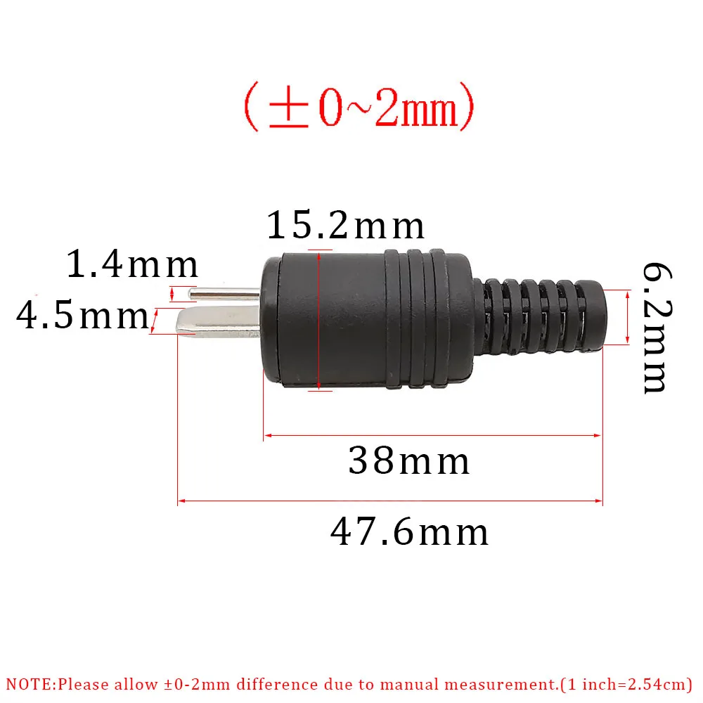 2-Pin DIN Plug Connector 2 Pin DIN Power Signal Male Plug Speaker HiFi Loudspeaker Audio Screw Terminal Cable Solder Connector