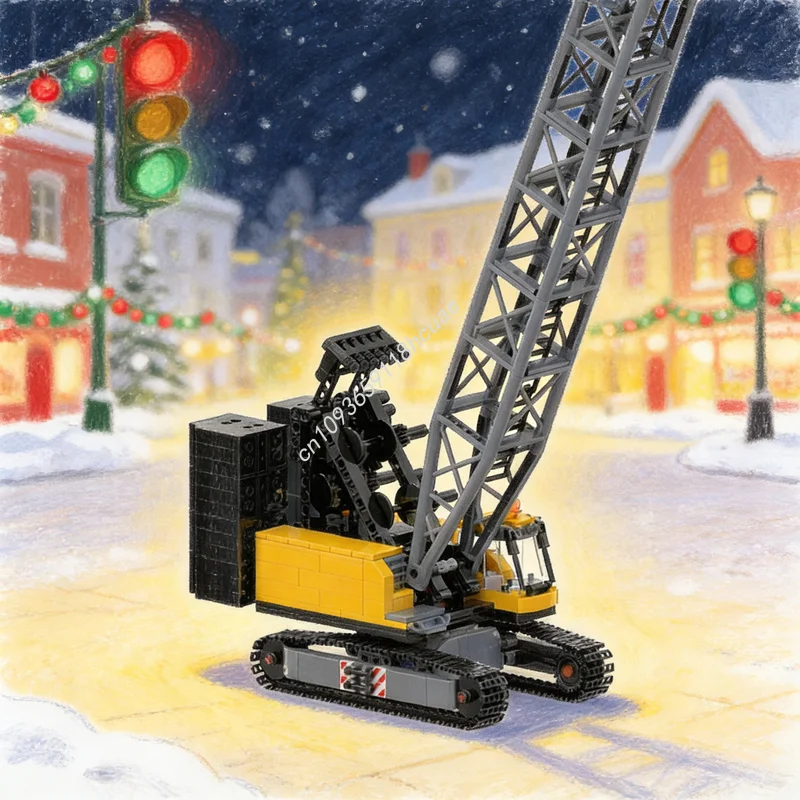 

1121pcs MOC City Construction CRAWLER CRANE Model Building Blocks Architecture Toy Creative Education Christmas Gifts Kids Brick
