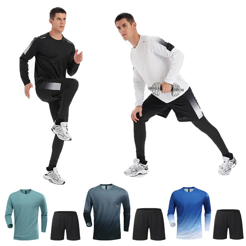 

Adult Long-Sleeve Sports Outfits Running Clothes Sportswear for Men Women Breathable Comfortable Gym Athletic Training Jersey