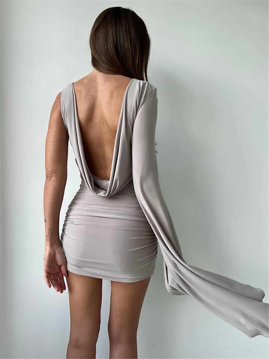 WEIRD PUSS Sexy Bal Bodycon Dr vrouwen Geplooide Afslanken Hot Girl Butt Die Rok Strakke Pasvorm Polyester Stof