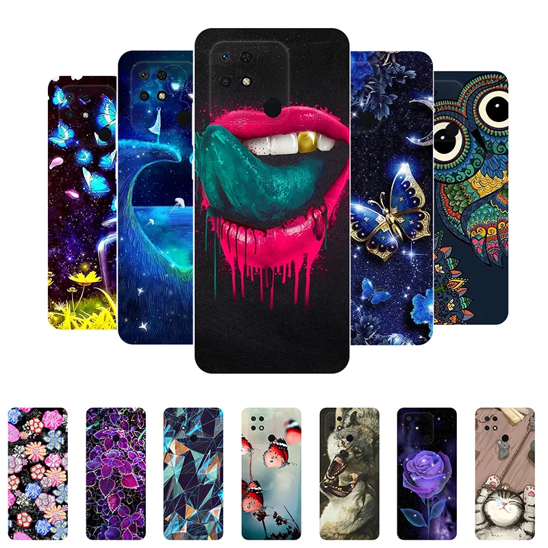 Per Xiaomi Poco C40 custodia paraurti TPU Silicone morbido Cover posteriore antiurto per Poco C40 C 40 custodia PocoC40 Funda Cartoon