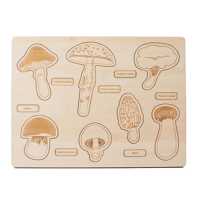 

Toy kids Wooden Mushroom Puzzles Multi-Layer tructure Jigsaw Puzzle Toys Children Early Intelligent Learning Educational