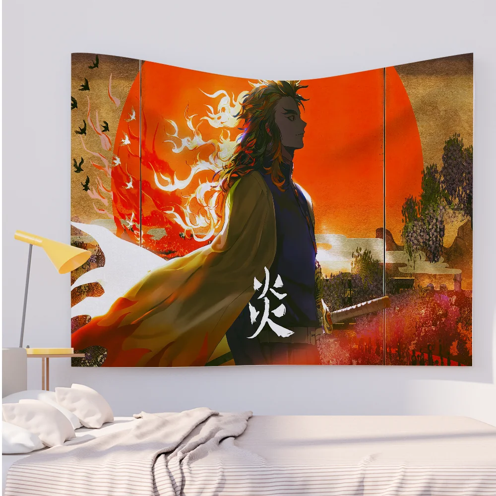 D-Demon S-Slayer Tapestry Decoration party Background Hanging Cloth Bedroom Tapestry Room Decor Aesthetic