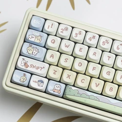 Juego de teclas de Kohachi para teclado mecánico Alice, accesorio con 144 teclas, PBT, MOA, DYE-SUB, Anime, 2.25U, 2.75U