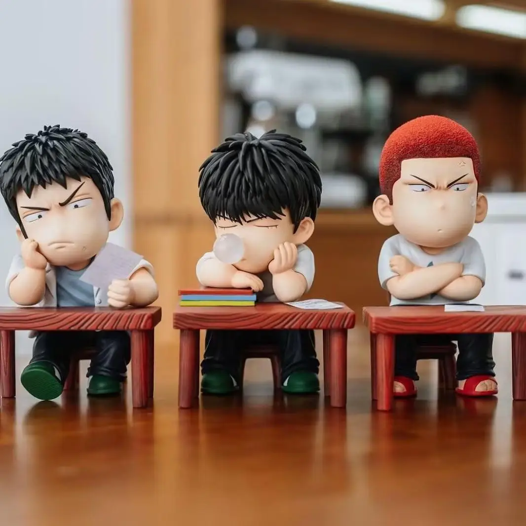 Anime Slam Dunk 5 Pcs Q Version  Action Figures Set Car Dashboard Decor Collectible Model Desktop Ornament Hobbyist Desktop Gift