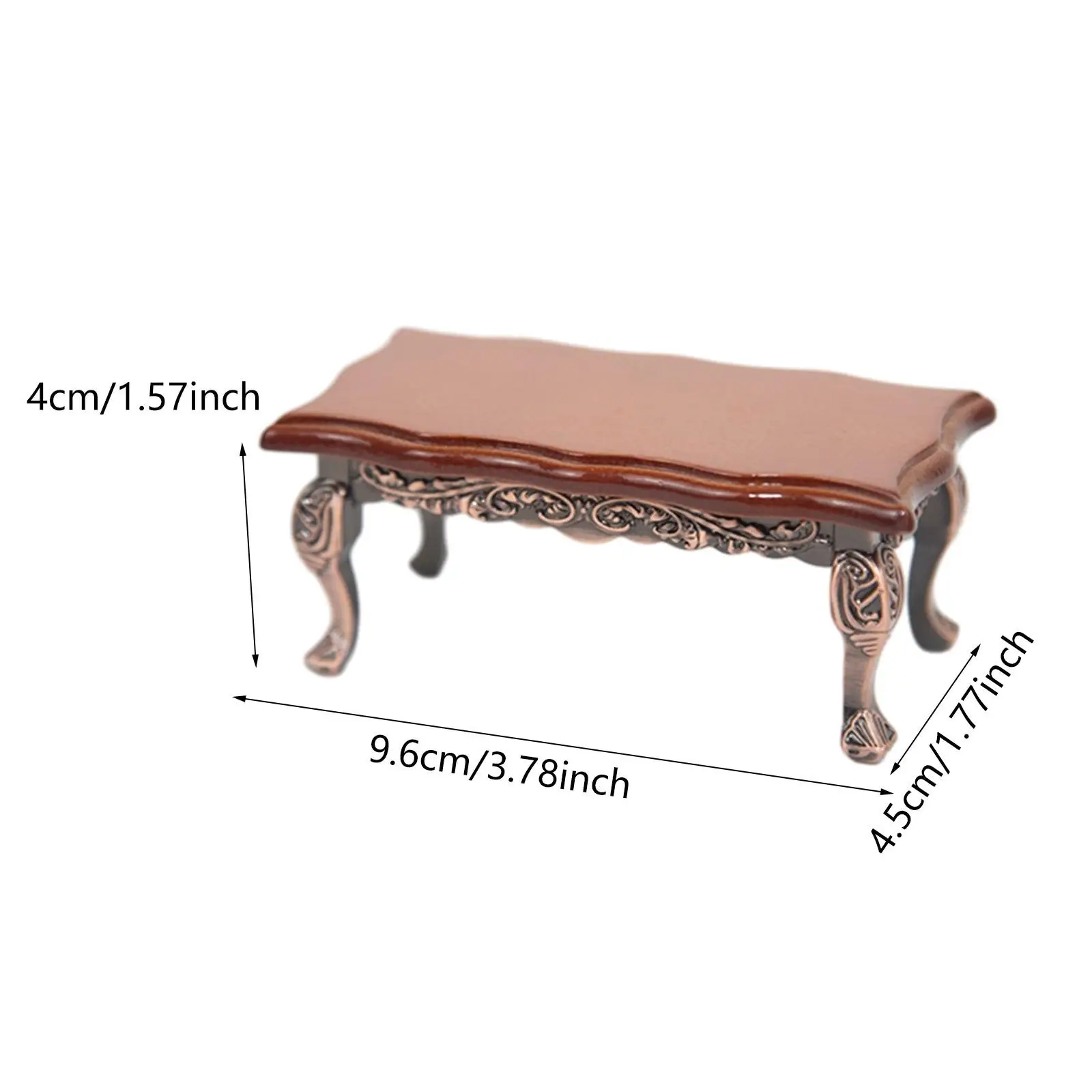1:12 Mini Wooden Desk Miniature Furniture Table for Home Bedroom Living Room Small
