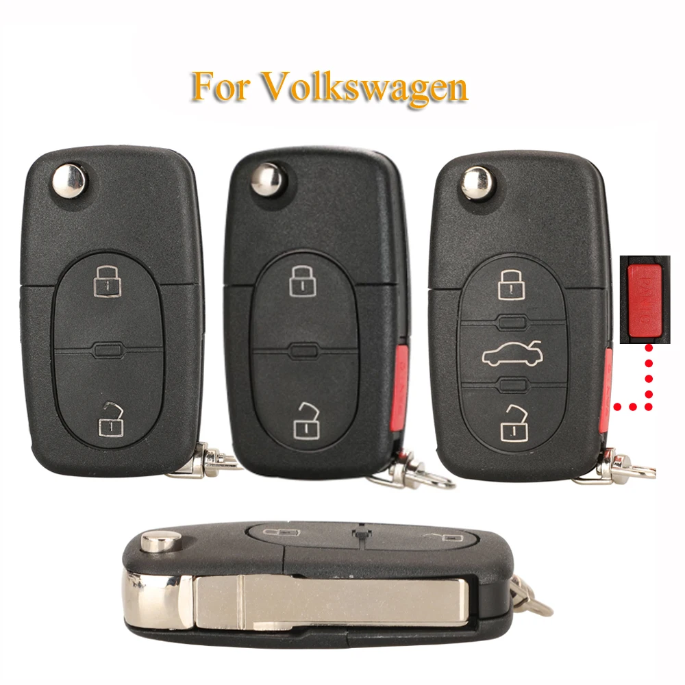 

Jingyuqin 2/3/4 кнопочный автомобильный переключаемый ключ, флип-ключ для VW Passat Beelte Golf VOLKSWAGEN Seat Skoda, брелок для ключей
