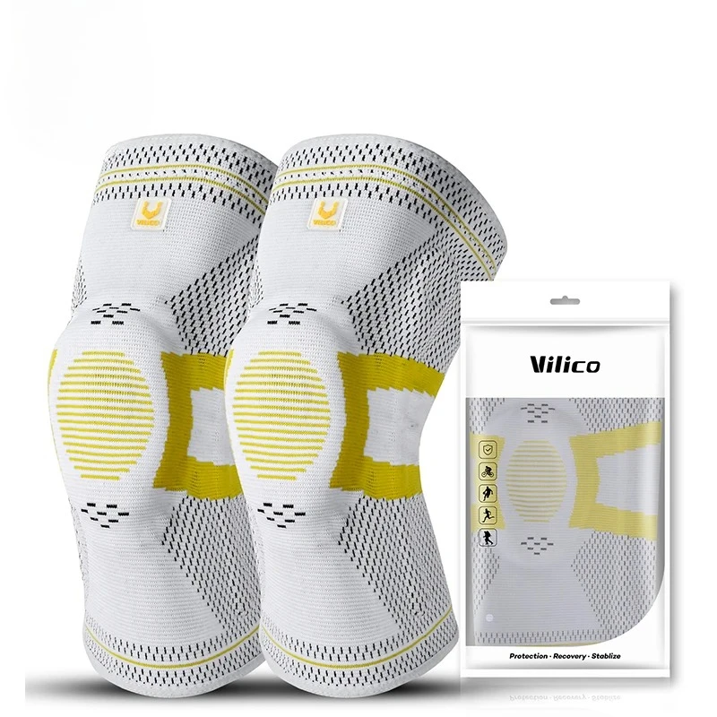 빌리코 1개 실리콘 패드 농구 무릎 보호대 슬개골 보호대 무릎 패드 관절 지지 피트니스 압박 무릎 슬리브 보호대