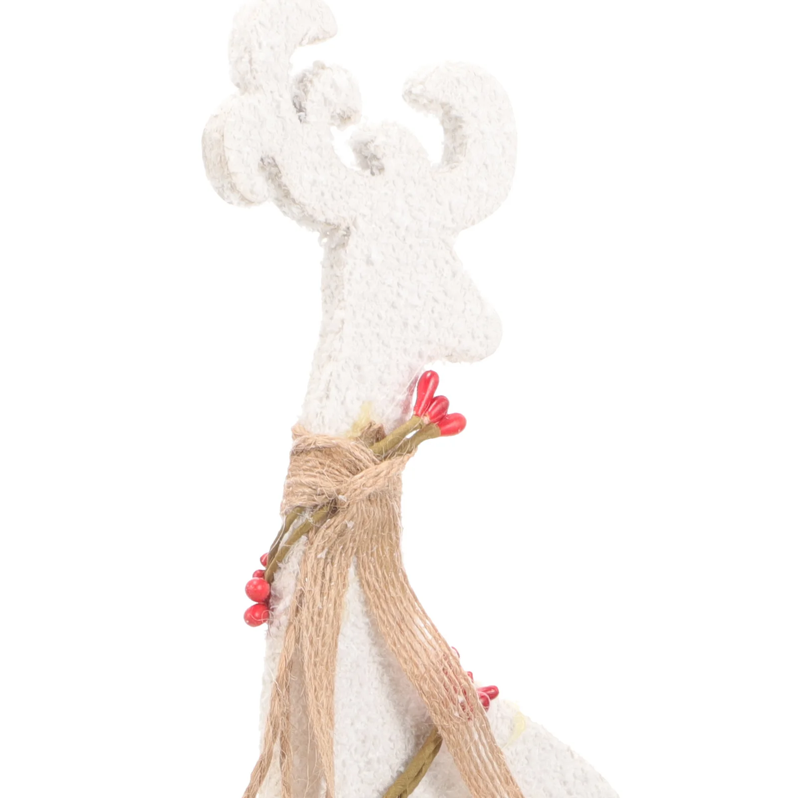 

2pcs Wooden Sculpture Tabletop Ornament Desktop Christmas Deer Decoration Wood Elk Statue Festival Elk Decor For Home Office