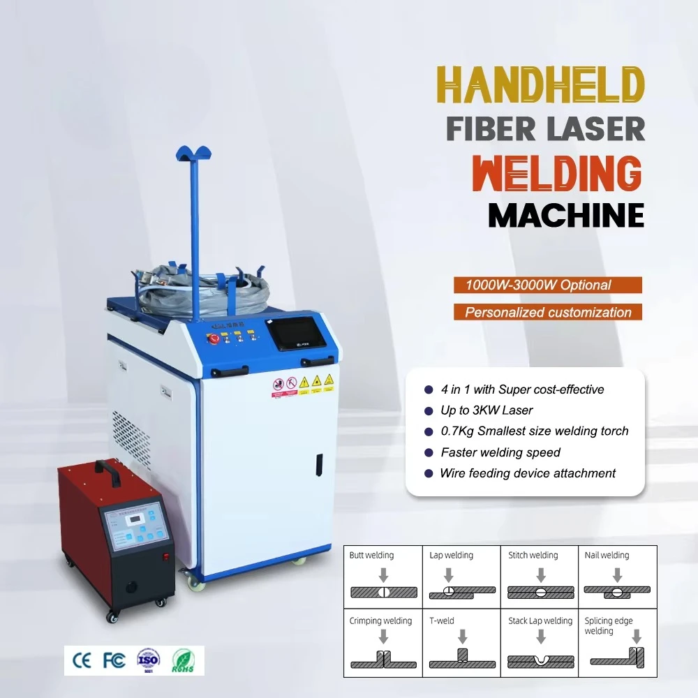 Multifunction Handheld Fiber Laser Welding Machine for Carbon Steel Stainless Steel Aluminum Brass Alloy Metals
