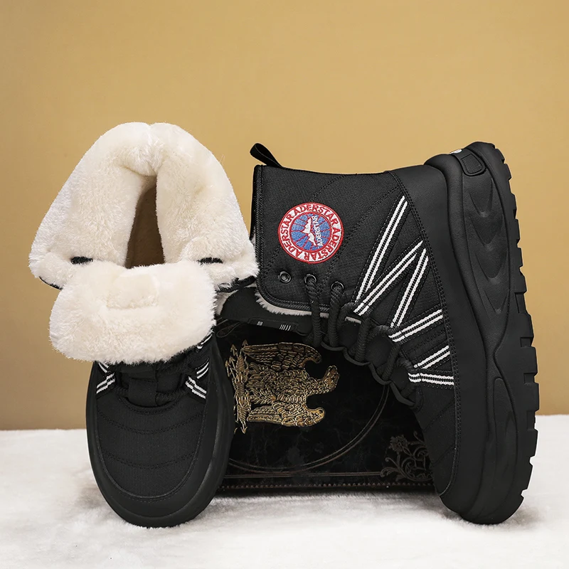 

men boots 2024 New Winter Slippers Warm Men Shoes Waterproof Non-Slip Plush Sneakers Male tenis shoes Boots Men Sneakers Winter