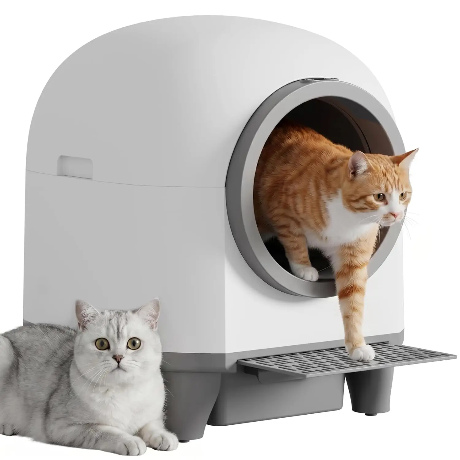 Enclosed Self-Cleaning Cat Litter Box, 90L XL, App Control, Quiet | For Multi-Cat Homes — Anti-Pinch Safety, Customized