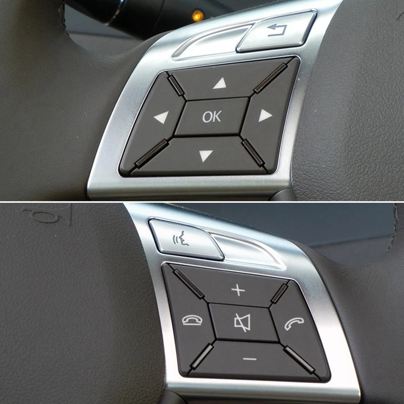 W212 W218 Car Steering Wheel Control Menu Switch Button Cover Volume For BENZ C GLK E A Class W156 W246 ,Silver