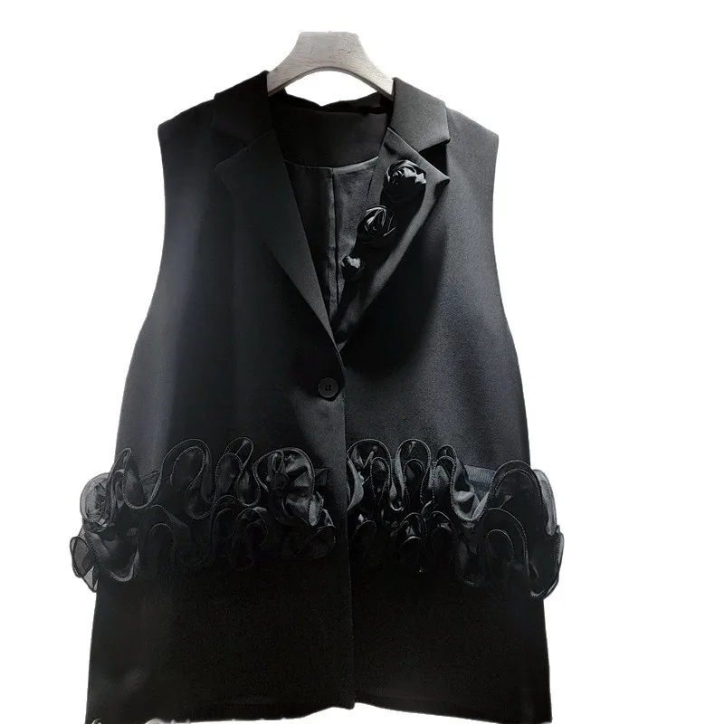 SuperAen 2026 primavera y otoño nuevos chalecos holgados personalizados de estilo europeo y americano a la moda con diseño de hongo de árbol comestible