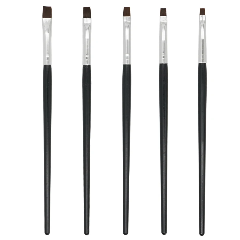 5pcs Dental Resin Brush Pen Porcelain Teeth Shaping Nylon Dentistry Adhesive Composite Cement Tool Nail Art Acrylic DIY Painting