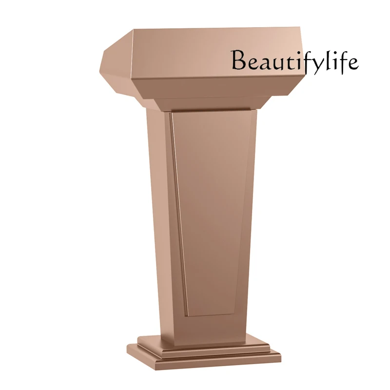 Lecture desk Solid wood meeting room Speech desk White welcome reception  Small host desk