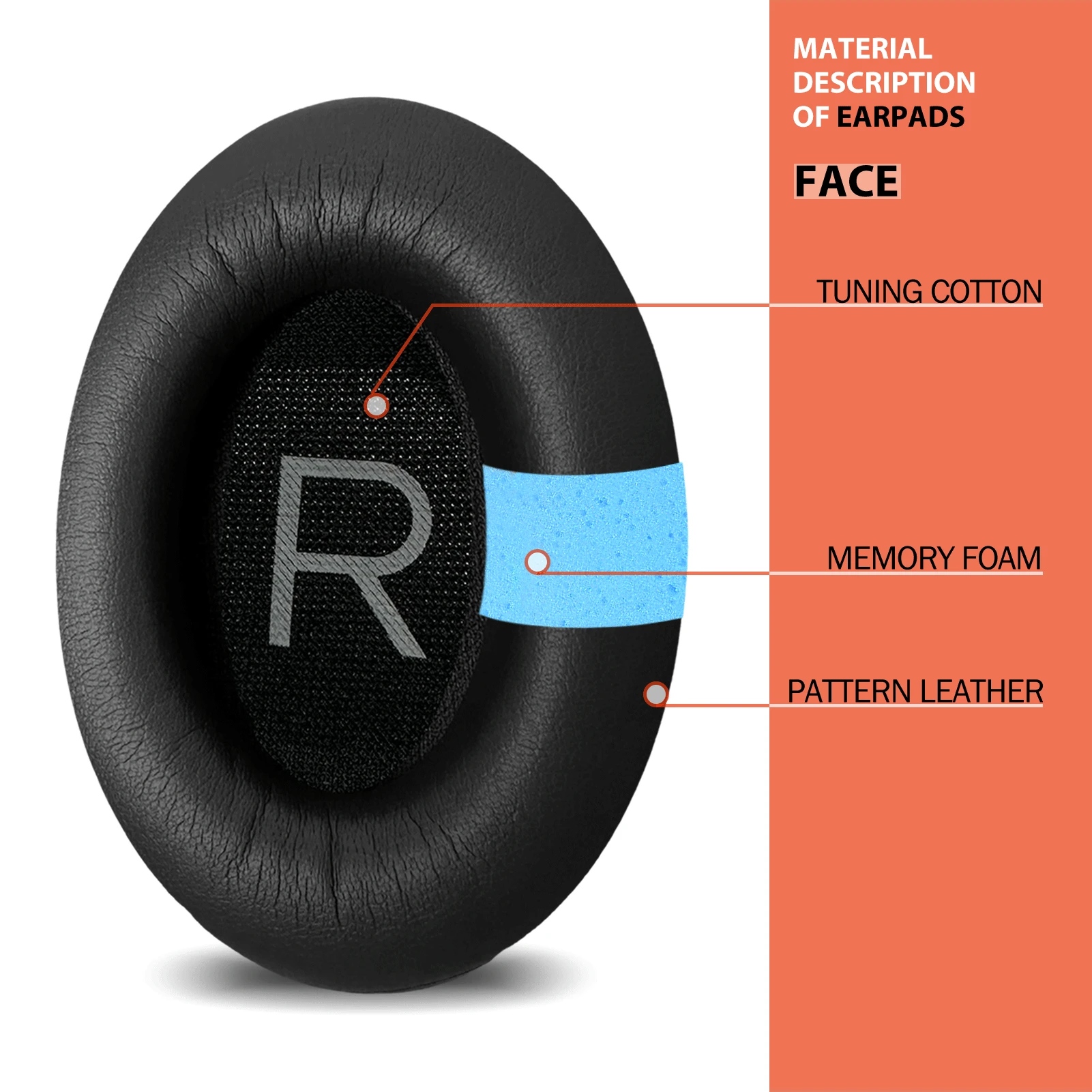 Nullmini استبدال وسادات الأذن ل Bose QC35 QC35II QC45 سماعات بطانة للأذن وسادة غطاء للأذنين كم عقال #4