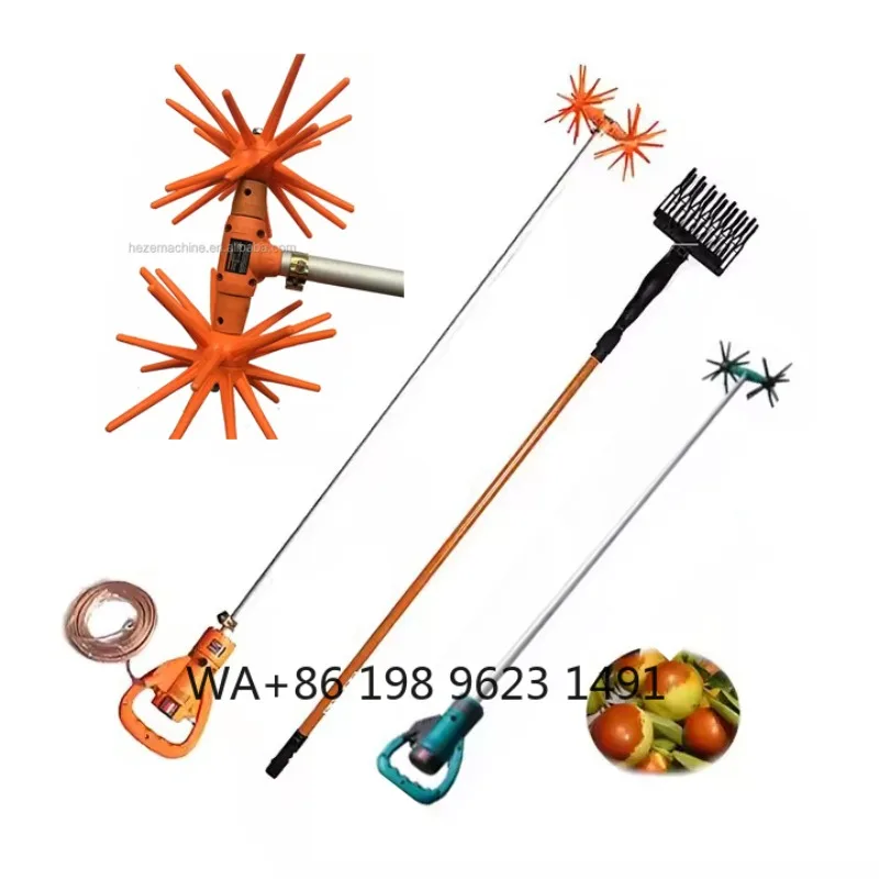 Multifunctional telescopic pole electric fruit beater, portable practical olive fruit picker for orchard aerial picking and farm