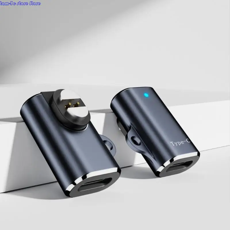 D0UA Knochenleitungskopfhörer -Ladungsadapter 90 Grad Biege Magnetladungsadapter LED -Anzeige Headsets Typ C