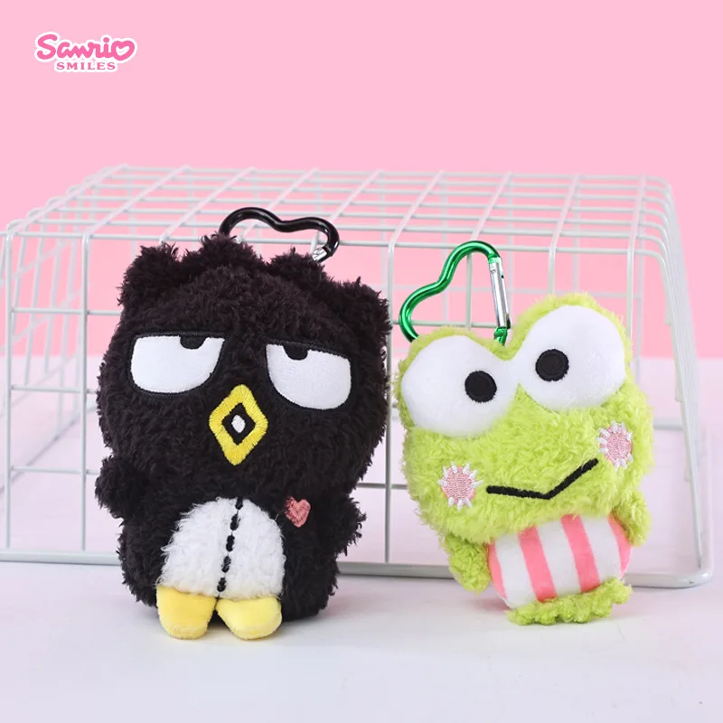 Sanrio Hello Kitty Melody Cinnamoroll Keroppi Badbadtz-Maru Stuffed Toys Pendant Plush Toys Keyring Anime Keychain Birthday Gift