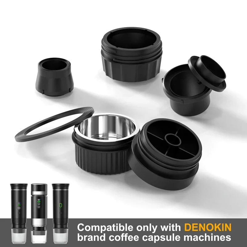 DENOKIN  51mm Stainless Steel Coffee Filter Basket Coffee Powder Bowl For Portable Espresso Coffee Machine Accessories image 2