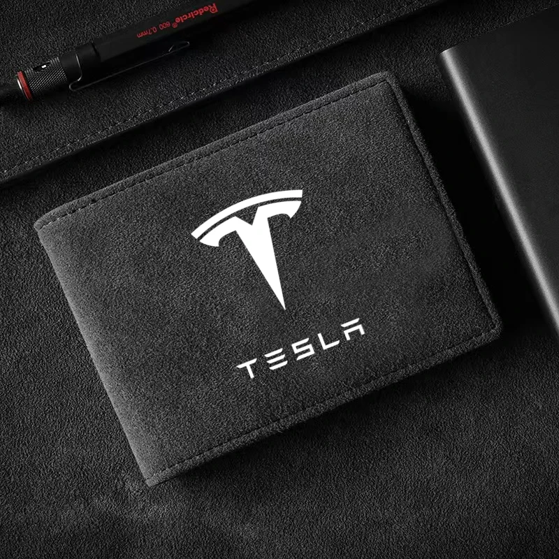 Car Driver License Cover Suede Anti-Fur Car Driving Documents For Tesla Model 3 S X Y 2022 Style Roadster Invader Coil Mod WYE