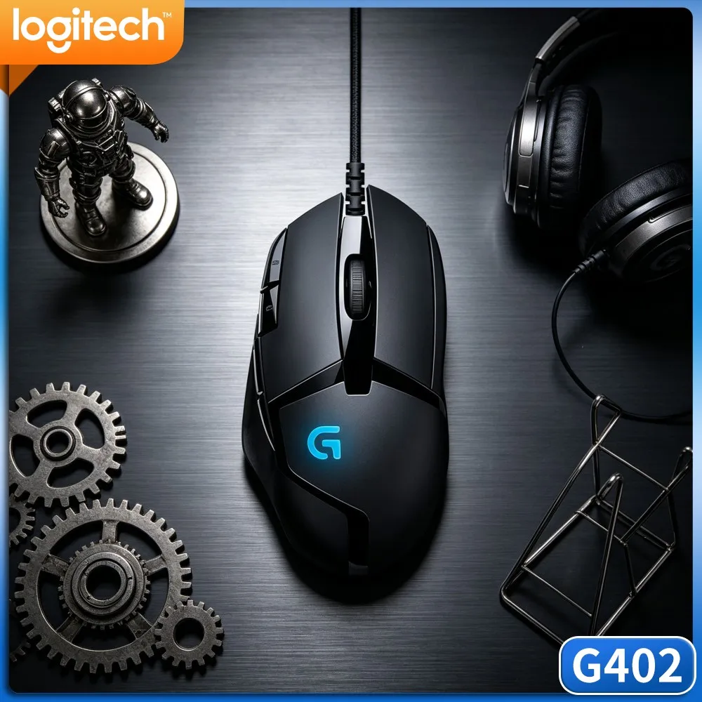 Logitech G402 Hyperion Fury Wired Mouse On‑Fly Instant DPI Toggle Wear‑Resistant Casing For MOBA Strategy Online Gaming