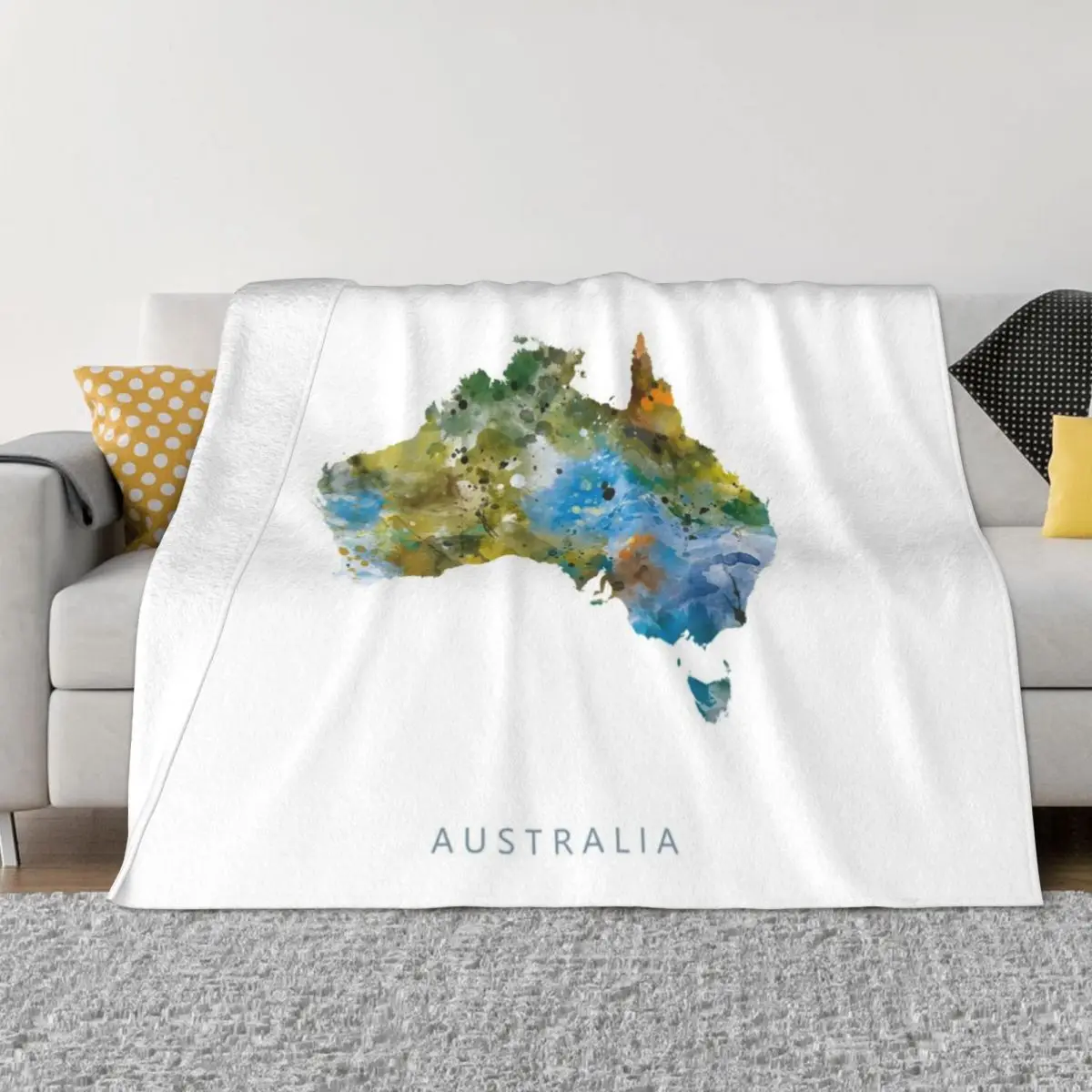 

Australia Throw Blanket Plaid on the sofa Warm Blankets