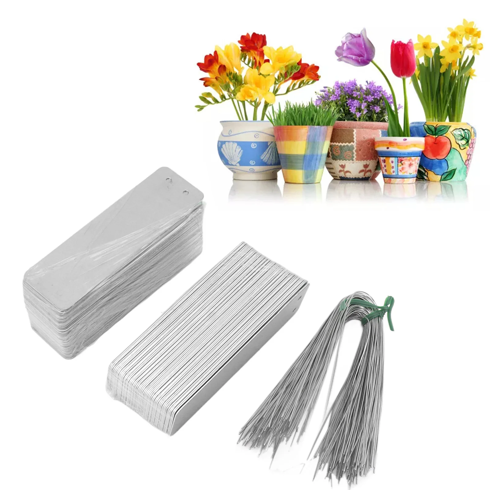 Tree Identification Tags Double Sided Plant Tags Aluminum Practical with Double Eyelet for Flowers for Greenhouses