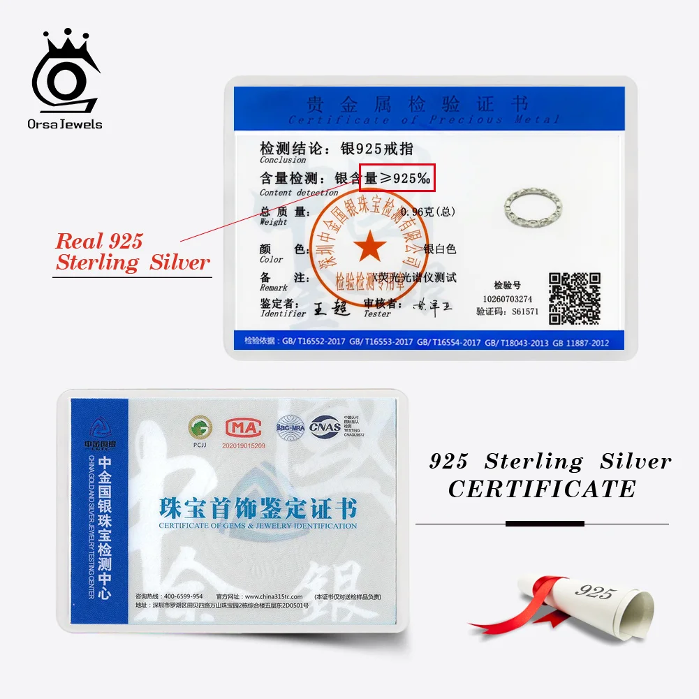 ORSA JEWELS 925 Sterling Silver Gold Plated Eternity Band Ring D Color Marquise Cut Moissanite Wedding Band for Women MOR23