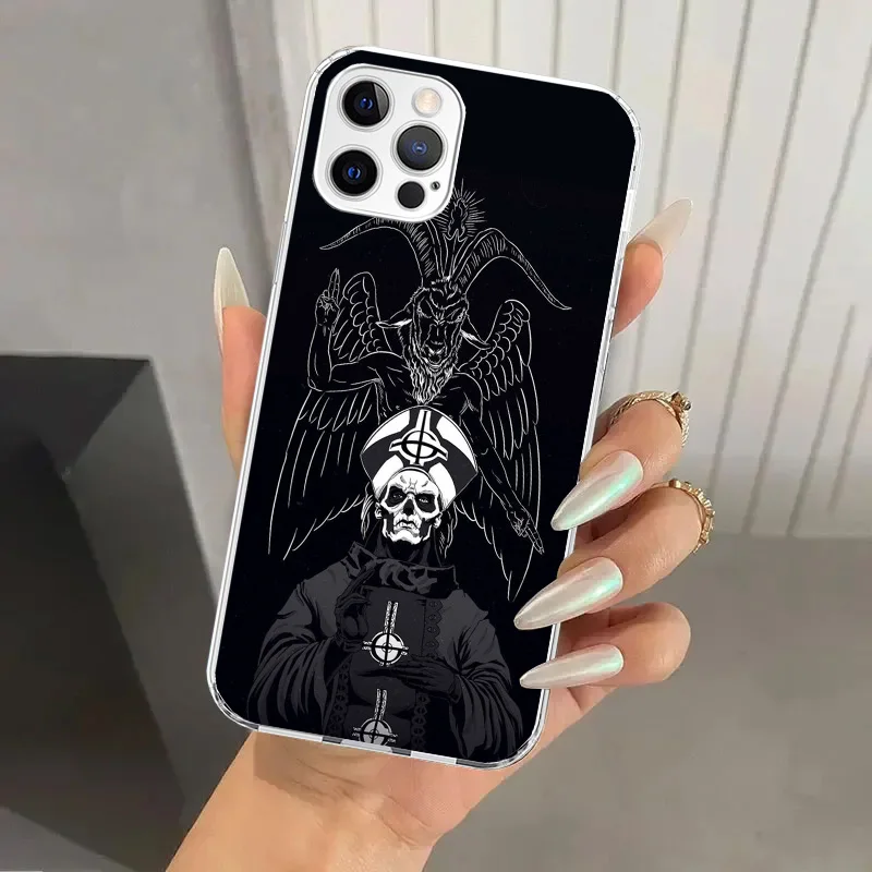 Ghost Papa Emeritus Phone Case for Iphone 16 15 14 13 12 Mini 11 Pro Max X XS XR 7 Plus 8 SE 2020 Soft Funda Print Shell