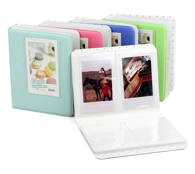 Doce cor 64 bolsos 3 Polegada álbum de livro de fotos fujifilm instax mini filmes instantâneo mini 9 8 7s 70 25 90 titular do cartão de nome de crédito