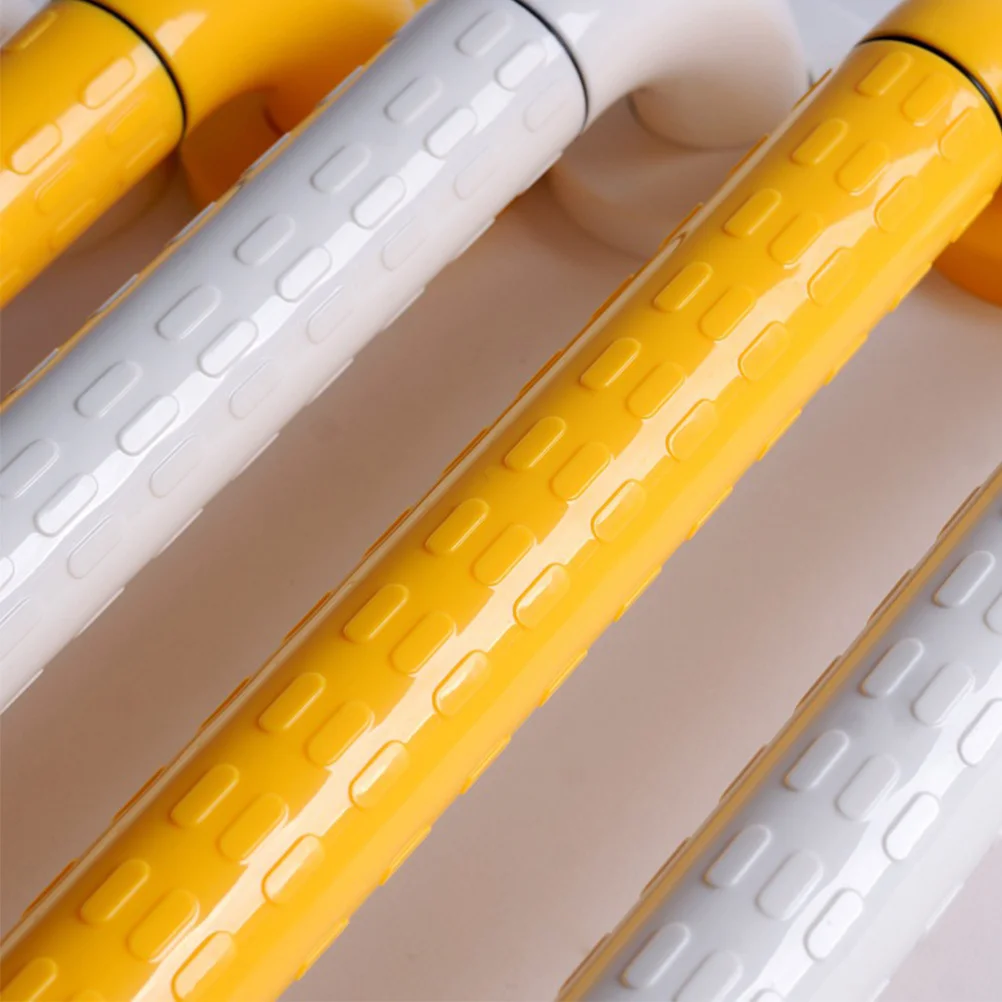 

Anti-Slip Safety Grab Bar Yellow 300Lb Capacity Raised Grip Lines Shower Handle for Elderly Disabled Accessible Bathroom Hand