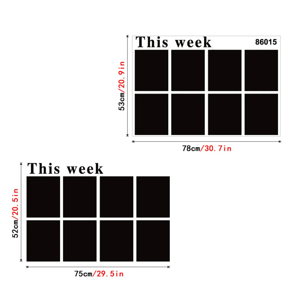 Blackboard Week Plan Calendar Removable Black Board Wall Sticker Decals Black Chalkboard Sticker Roll Reusable Writable