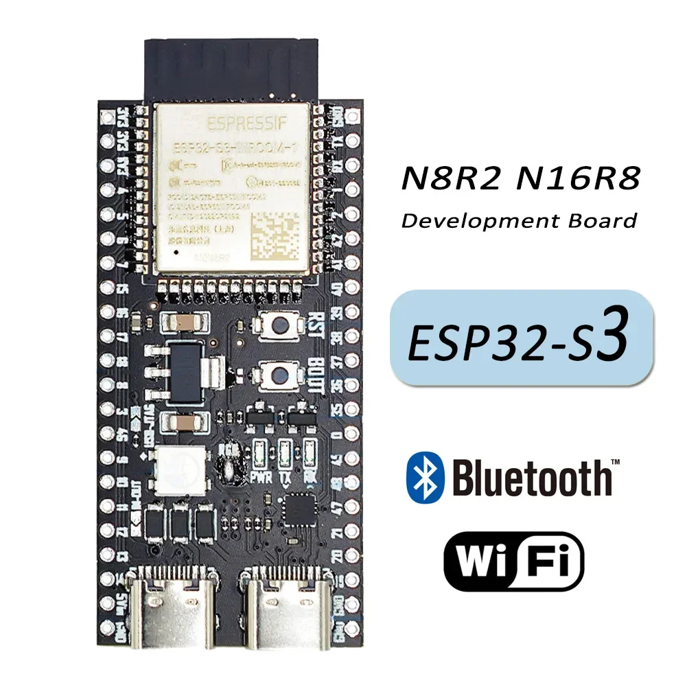 ESP32-S3 Wifi BT Module Development Board for Arduino IDE ESP32-S3-WROOM-1 N16R8 N8R2 44Pin Type-C 16MB Flash 8M PSRAM ESP32 S3