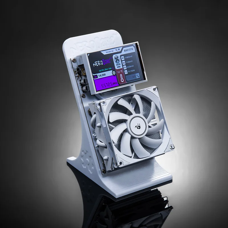 Factory Bitaxe NerdQaxe++ 4.8TH/s Bitcoins Miner BM1370 Asic Chip Solo BTC 68W 2.4G WiFi Open-Source Mining Machine