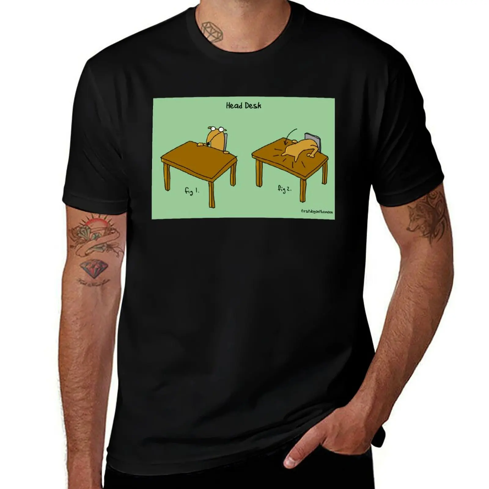 Head Desk T-Shirt Daily Wear Plain Short Sleeve Shirt T-Shirt